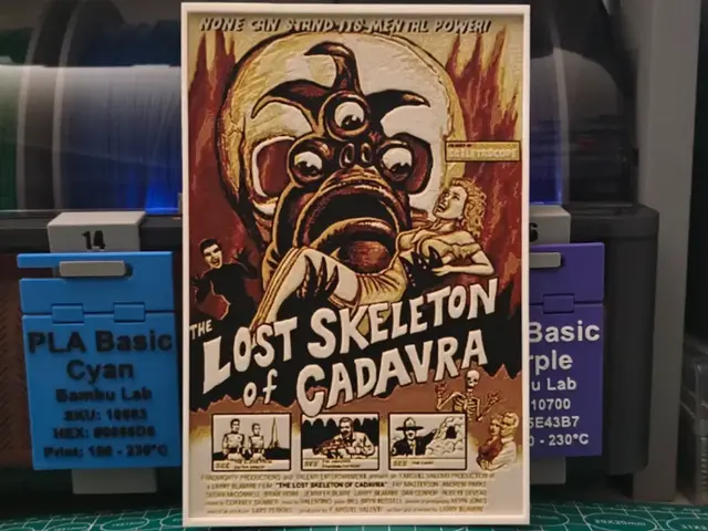 HueForge model: The Lost Skeleton of Cadavra Poster - Hueforge Art by Lumpy3D