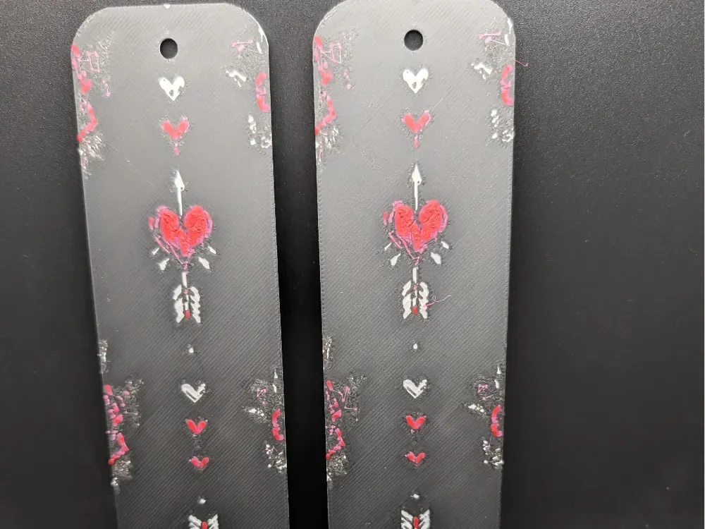 Pierced By Love Bookmarks by the_bearded_jedi HueForge model: Pierced By Love Bookmarks by the_bearded_jedi