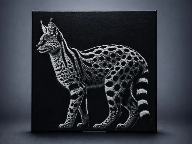 HueForge model: Serval (Leptailurus serval) by Aleksandr