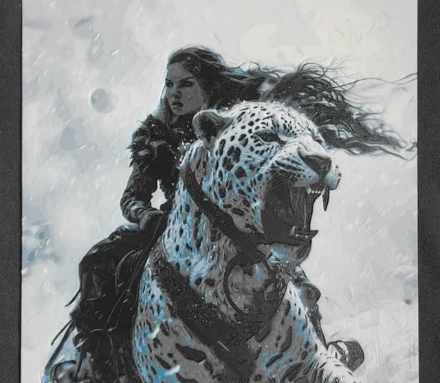 HueForge model: Leopard rider HueForge by fD.667