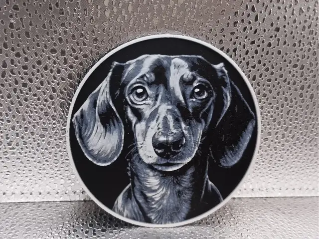 HueForge model: Dachshund Coaster – Hueforge by Borishotch Industries