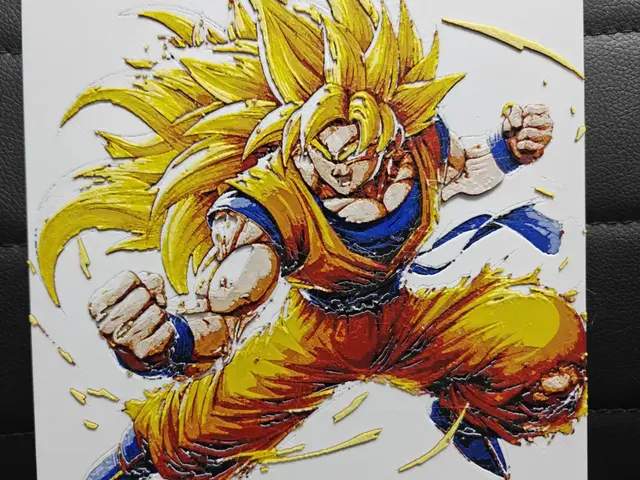 HueForge model: Goku Super Saiyan 3 by TheHueforgeLady