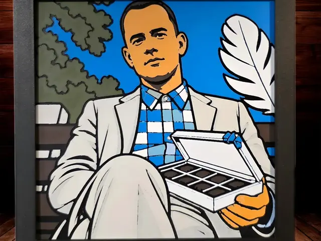 HueForge model: My name's Forrest, Forrest Gump. Want a chocolate? by Side Quest Hues