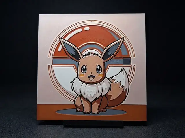 HueForge model: Eevee Pokeball - Hueforge by LED