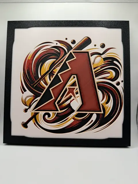 HueForge model: Arizona Diamondbacks - MLB Hueforge by Canadian Gamer