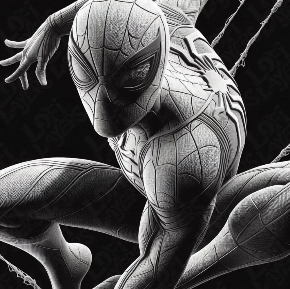 Relief Spiderman Hueforge by LoFi Layers HueForge model: Relief Spiderman Hueforge by LoFi Layers