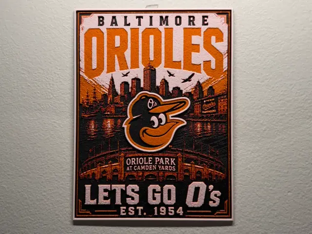 HueForge model: Baltimore Orioles Poster Style HueForge by liv_3d