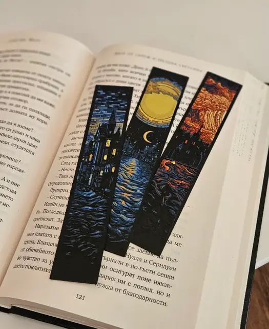 HueForge model: "Dusk, Moon and Dawn" - Bookmarks Set by C3D