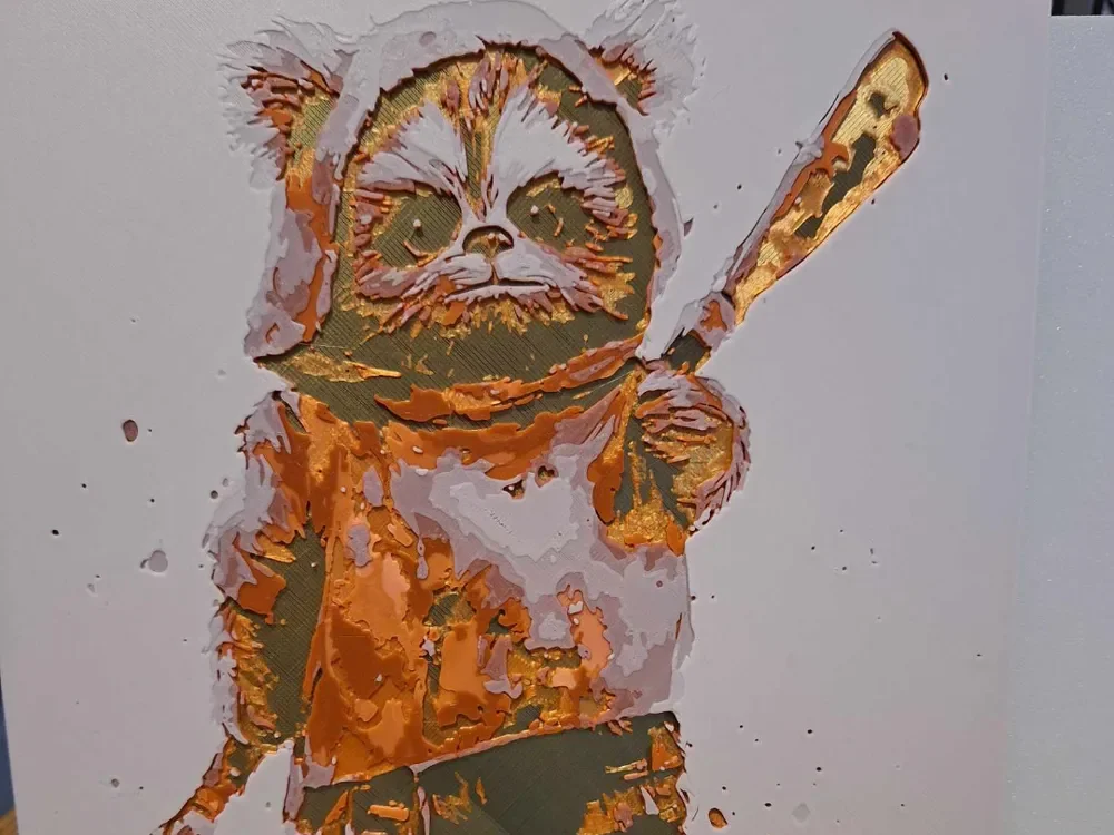 Star wars ewok hueforge by 3dGlow HueForge model: Star wars ewok hueforge by 3dGlow
