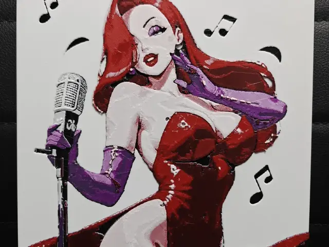 HueForge model: Jessica Rabbit by TheHueforgeLady