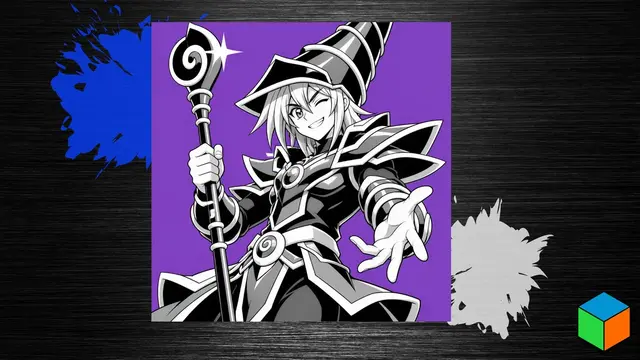 HueForge model: 4 Filaments, 1 Legend: Dark Magician Is Here by 3D Prints By Vic