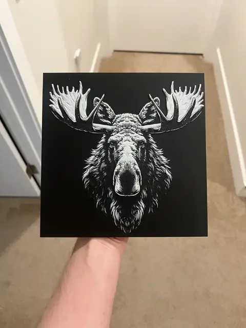HueForge model: Moose Face Art Hueforge by RP47 Designs