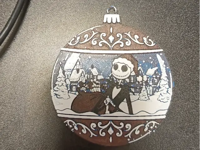 HueForge model: jack skellington Christmas ornament hueforge by 3DNesy
