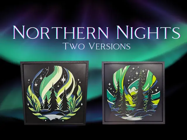 HueForge model: Northern Nights by BusyKikiBee