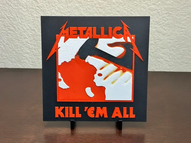 HueForge model: Metallica - Kill 'Em All Album Cover Hueforge by Artful Creator