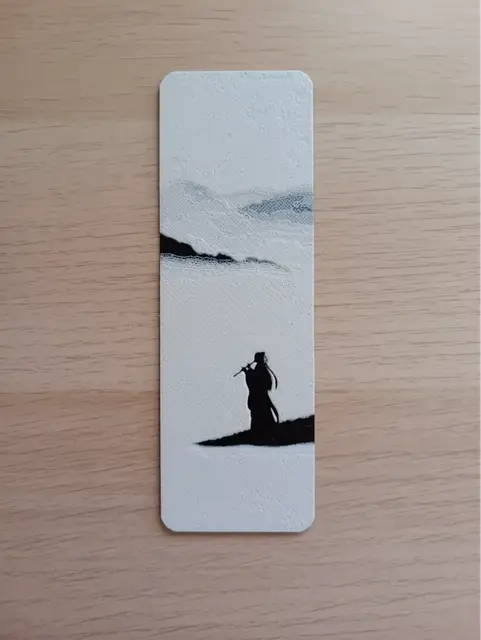 HueForge model: Japanese Flutist Bookmark by Atrus Design