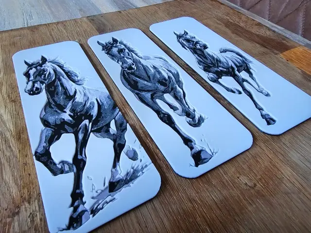 HueForge model: "Bookmark" Set of a Beautiful horse "Ismar" by BLUSH Designs
