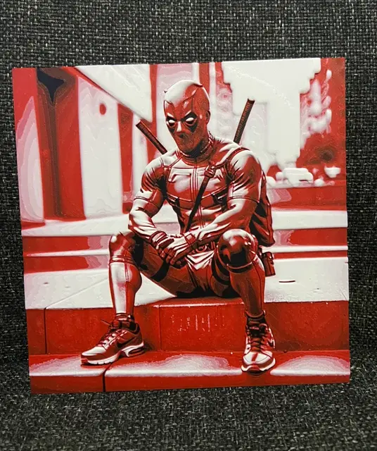 HueForge model: Deadpool wearing Nike tn's by Morganja