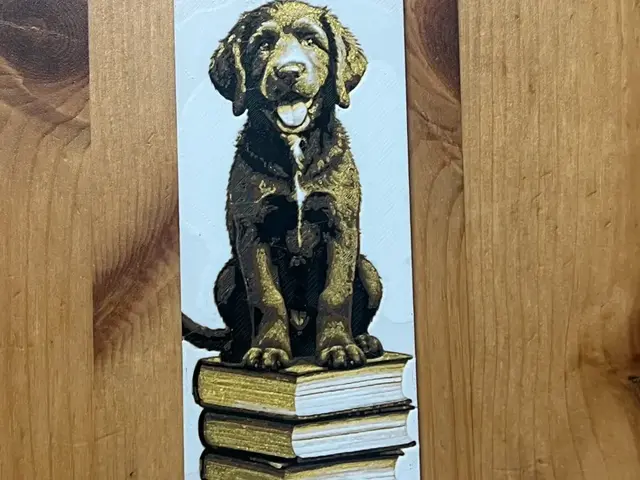 HueForge model: chocolate labradoodle bookmark by Morganja