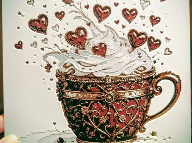 HueForge model: A cup of love Hueforge 4 colors by Cré'Art 3D