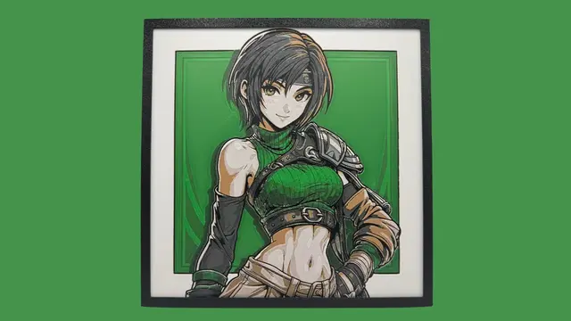 HueForge model: Yuffie Kisaragi - Final Fantasy Hueforge by Canadian Gamer