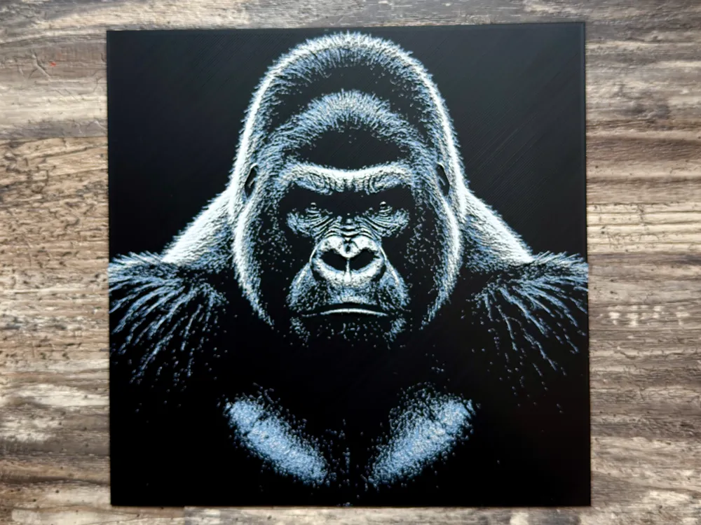 Gorilla Wildlife Series by novy HueForge model: Gorilla Wildlife Series by novy