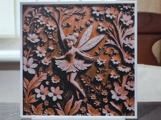 HueForge model: Wood Carving Tinker Bell - HueForge 3 Color by BoDad