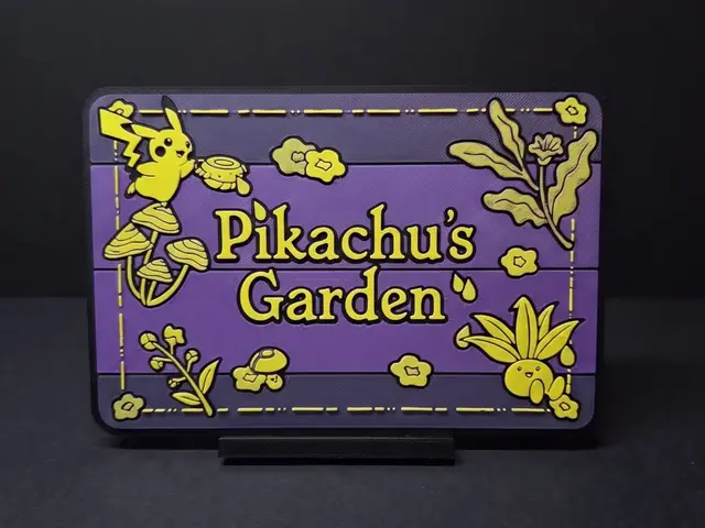 Pikachu's Garden - 3 Colour Sign