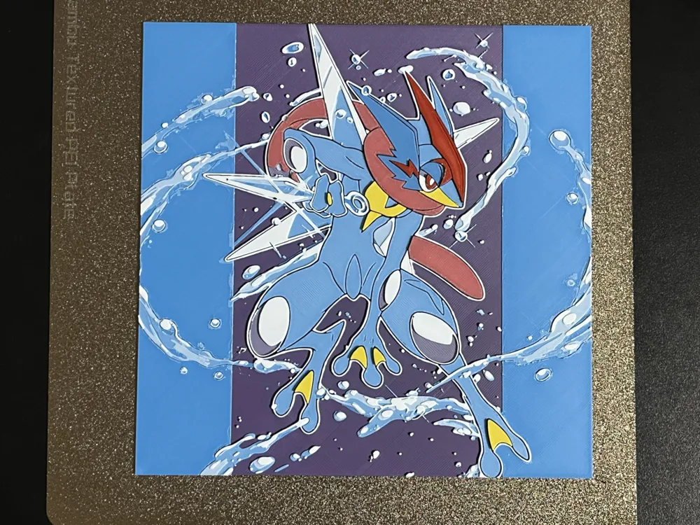 Greninja Pokemon Hueforge by FantasyZ HueForge model: Greninja Pokemon Hueforge by FantasyZ