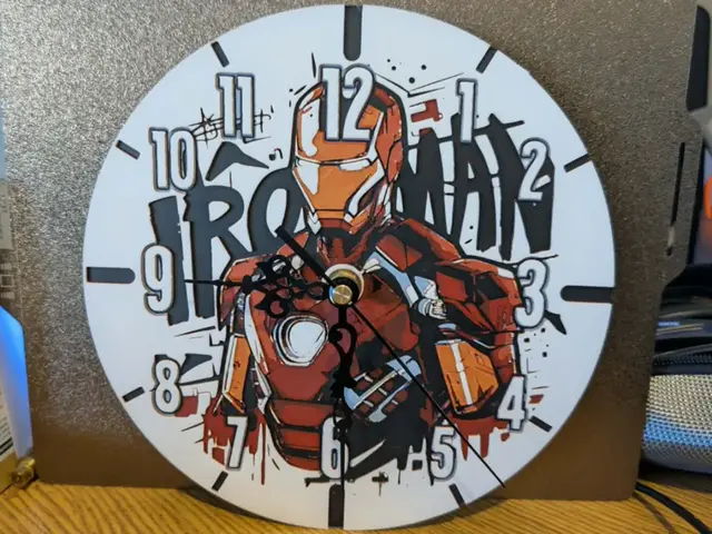 HueForge model: Ironman clock by 3dGlow