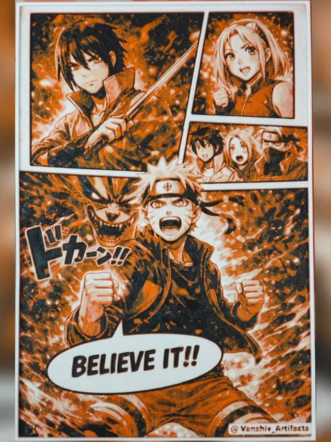  Naruto – Manga Style HueForge Wall Art.3mf