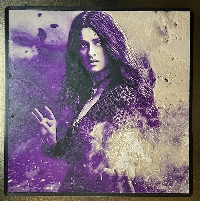Yennefer in Purple - Hueforge Print