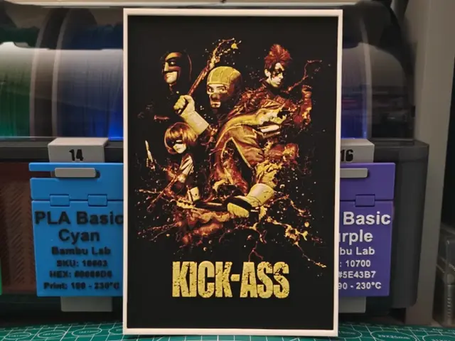 HueForge model: Kick-Ass Movie Poster -Hueforge Art by Lumpy3D