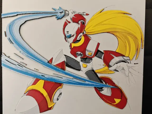 HueForge model: Zero Mega Man X4 by TheHueforgeLady
