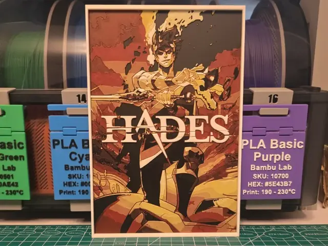 HueForge model: Hades Game Poster - Hueforge Art by Lumpy3D