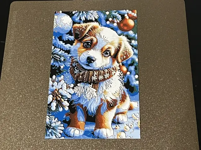 HueForge model: Puppy at Christmas Hueforge by FantasyZ