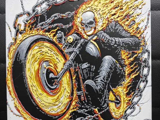 HueForge model: Ghost Rider Johnny Blaze by TheHueforgeLady