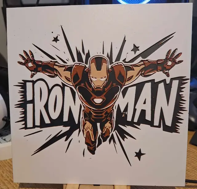 HueForge model: IronMan Leaping Hueforge- A1 mini Profile included by 3dGlow