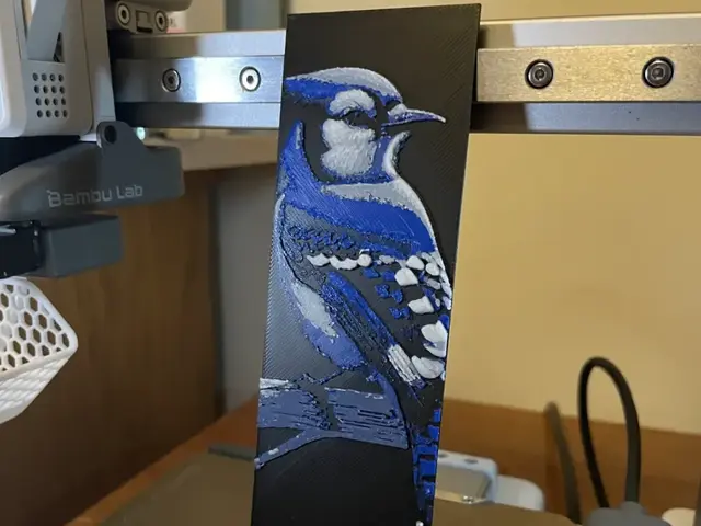 HueForge model: Blue Jay Bookmark by 3D_Forged