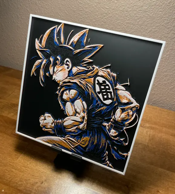 HueForge model: Hueforge - Dragonball - Goku Side Fighting by Cloudy Nostalgia