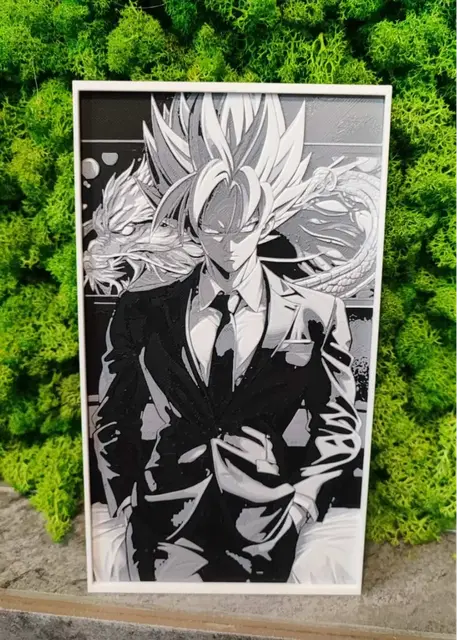 HueForge model: Stylish Saiyan by Garuda3D
