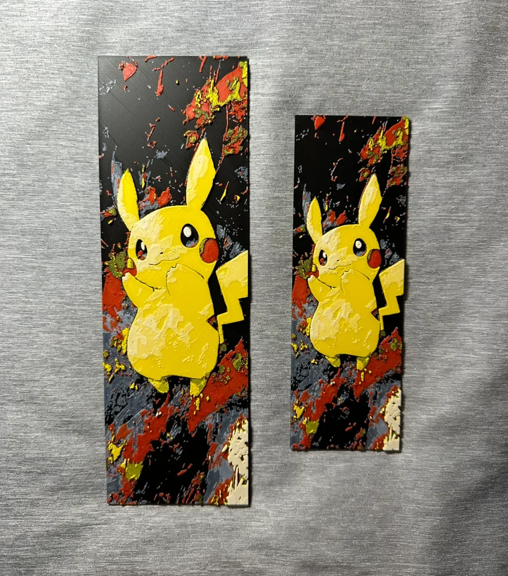 Pikachu Bookmarks - 2 sizes by Hey Ben HueForge model: Pikachu Bookmarks - 2 sizes by Hey Ben