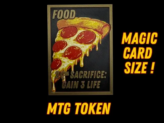 HueForge model: Food Token - Pizza - Magic the Gathering by Canadian Gamer