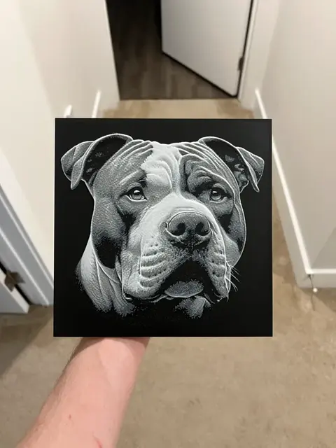 HueForge model: Pitbull Face Art Hueforge by RP47 Designs