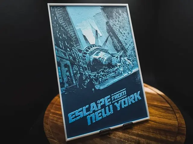 HueForge model: Escape from New York (Movie Poster - HueForge) by HugheCraft