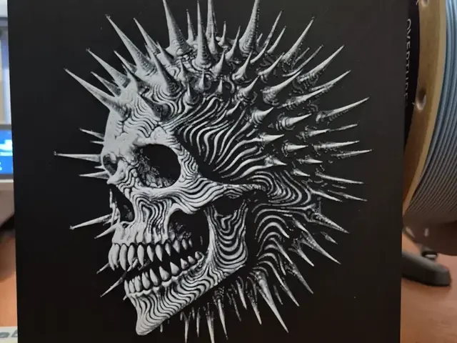 HueForge model: skull spike hueforge by Buntsta