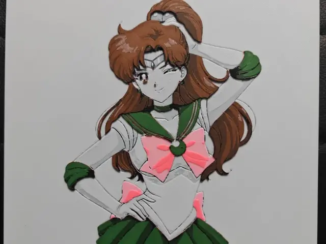 HueForge model: Sailor Jupiter by TheHueforgeLady