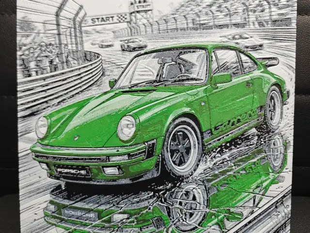 HueForge model: 911 Porsche Carrera Vintage by TheHueforgeLady