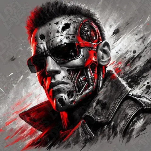 HueForge model: The Terminator Hueforge by LoFi Layers