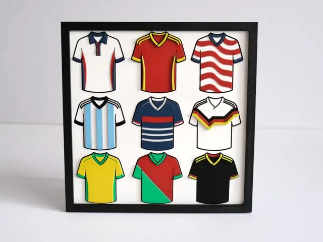 HueForge model: FIFA World Cup Jerseys (3HR Print Time, No Glue) by Freshly Printed 3D